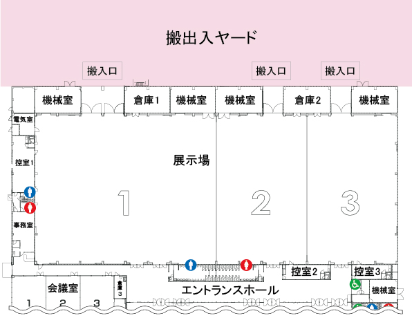 搬出入ヤード案内